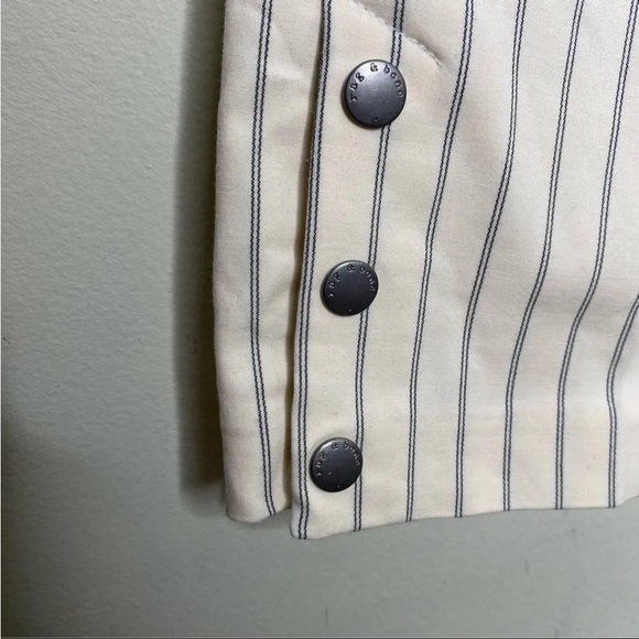 RAG & BONE Women's Simone Pinstripe Pants - White/cream - Picture 5 of 6